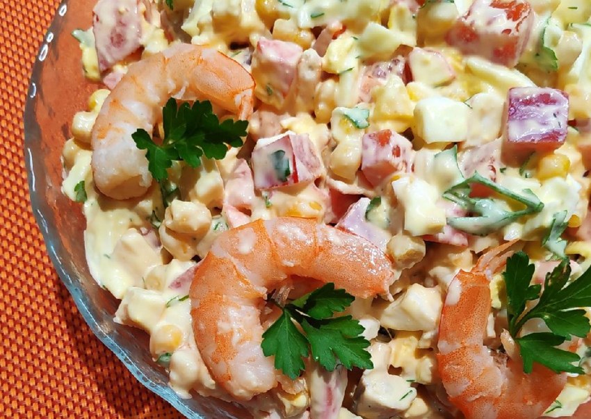 Салат морской с кальмарами