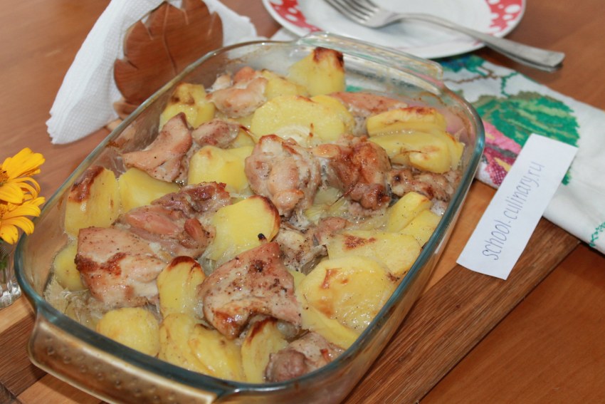 Картошка с мясом в духовке