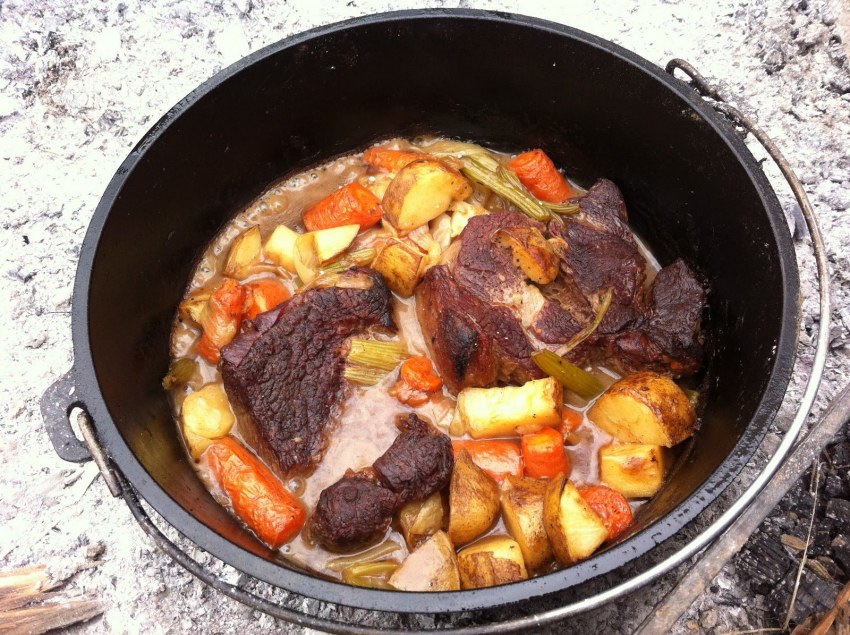 Мясные блюда на костре