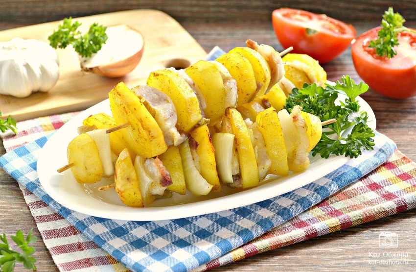 Картошка в мундире с салом