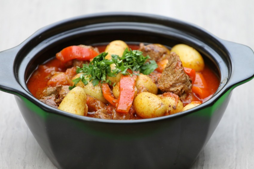 Картошка с мясом и овощами
