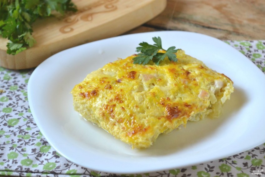 Запеканка из кабачков с сыром и куриной грудкой