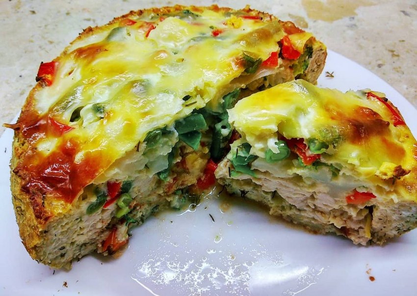 Запеканка из макарон с кабачками
