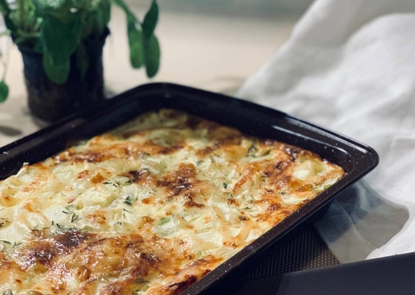 Запеканка с кабачком и куриной грудкой