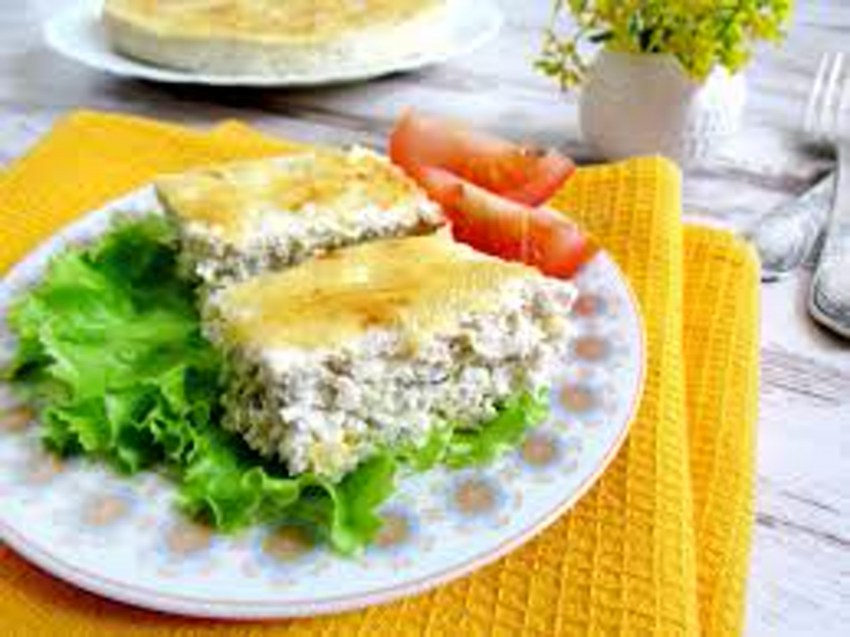 Запеканка с курицей и кабачками