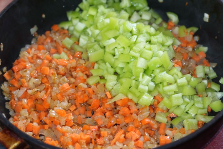 Булгур с курицей и овощами