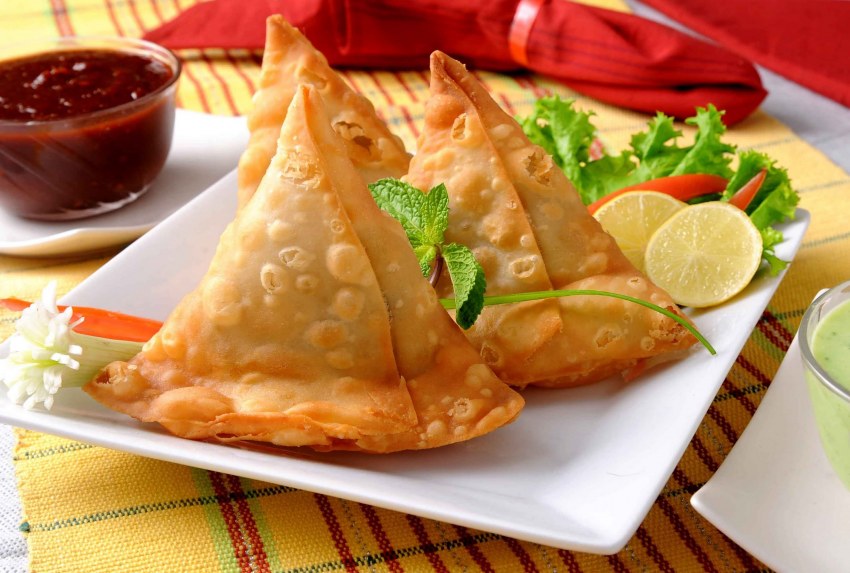 Самосы горошек кукуруза