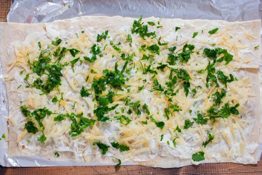 Пирог с картошкой и лаваша