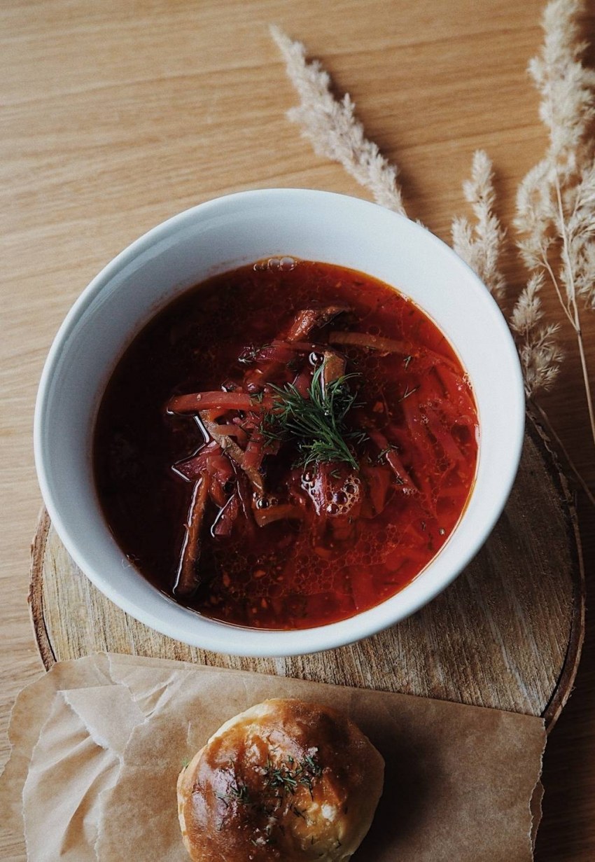 Борщ с копченой свининой