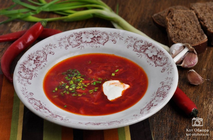 Борщ из свежей капусты с картофелем