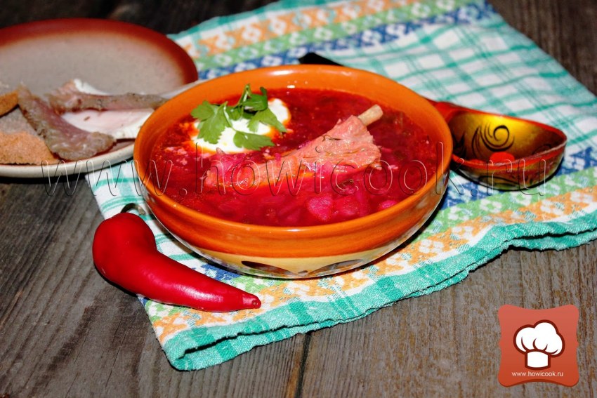 Борщ со свининой