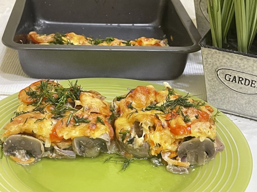 Шампиньоны под сыром