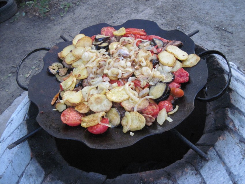 Садж с семгой