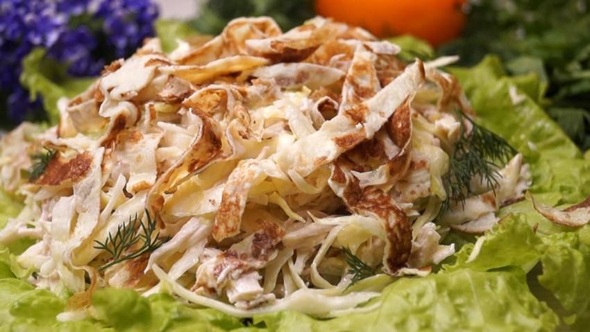 Салат с маренованым лук