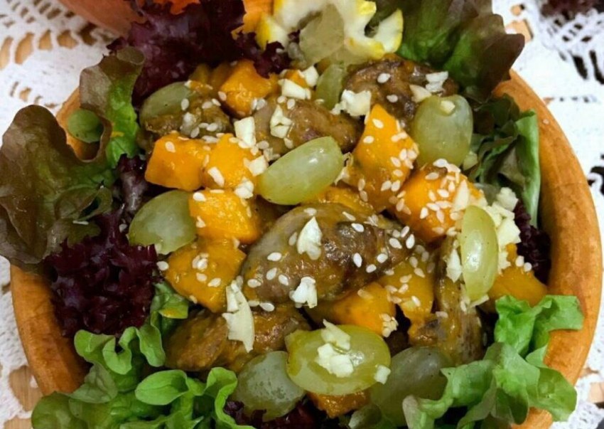 Салат Зимушка с куриной печенью