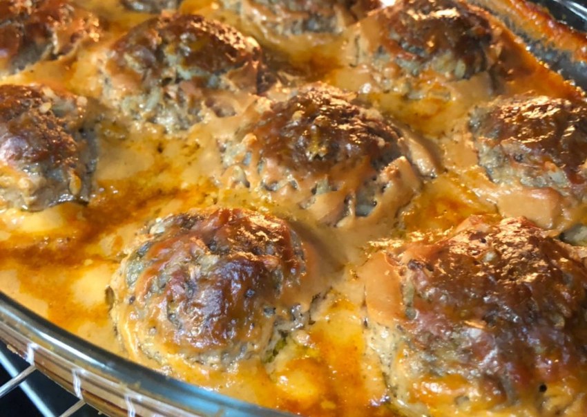 Мясные ежики в духовке