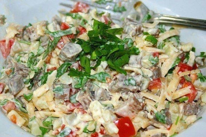 Вкусный салат "принц".