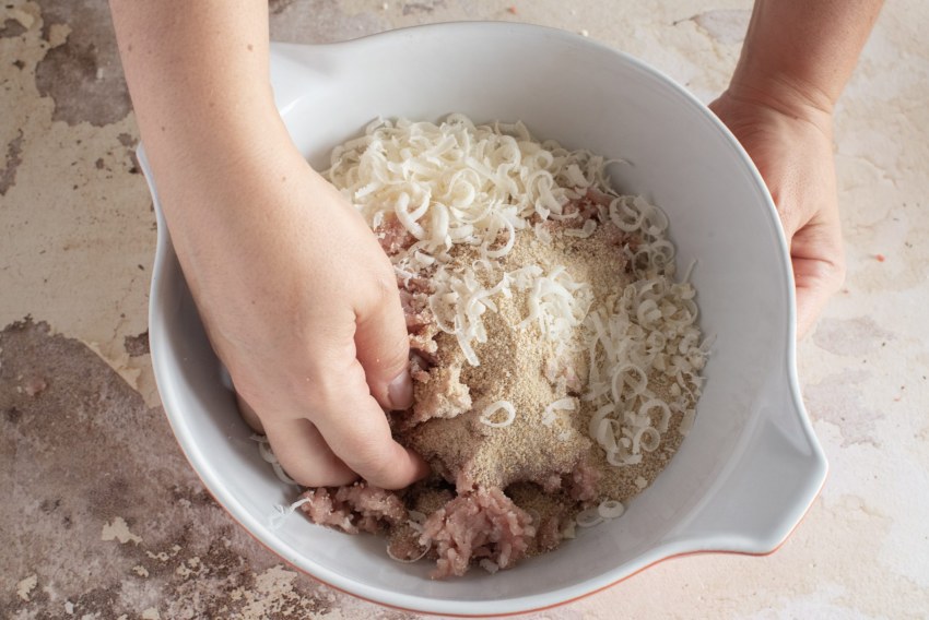 Хинкали отдельно мясо и тесто