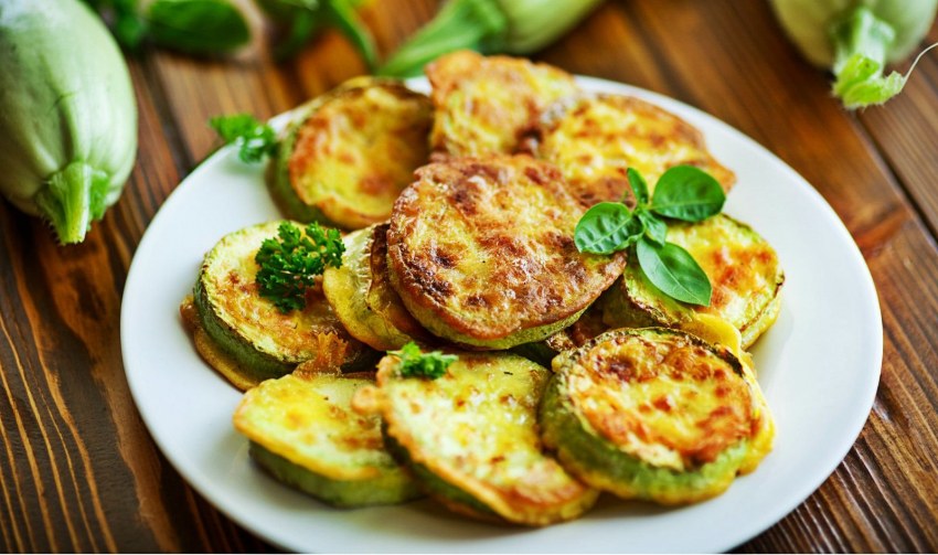 Жареные кабачки кружочками