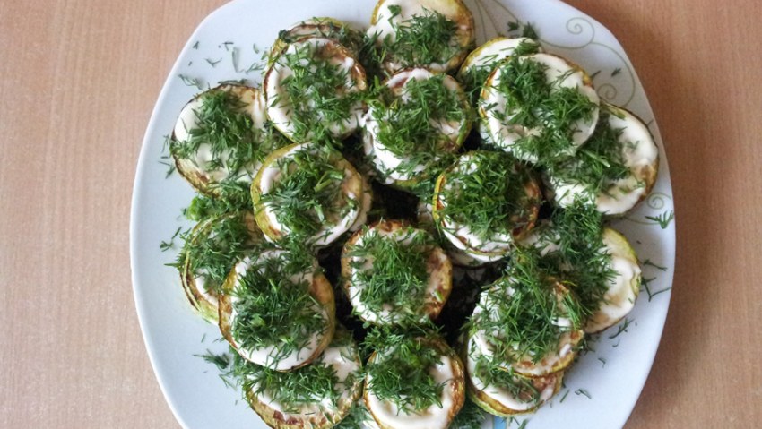 Кабачки с чесноком