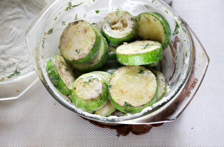 Закуска из кабачков и шампиньонов