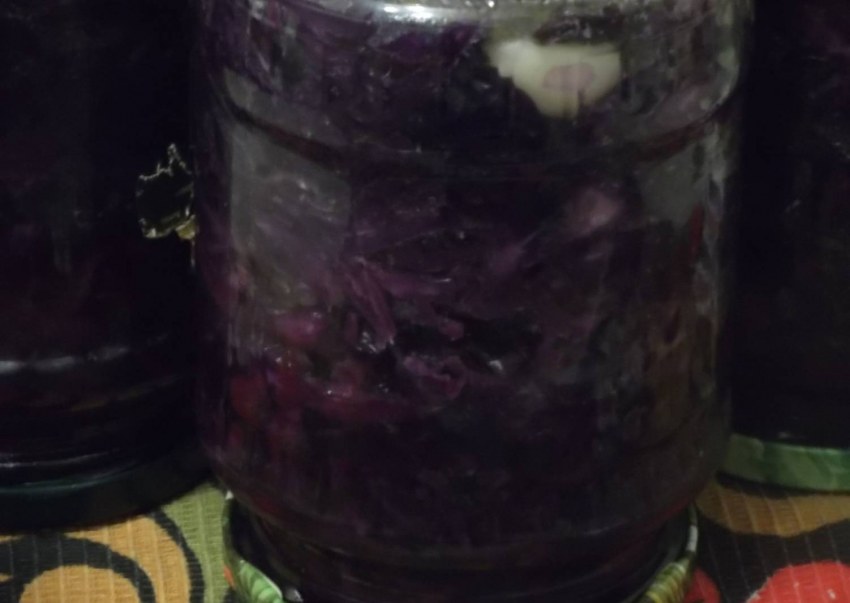 Капуста кусковая со свеклой