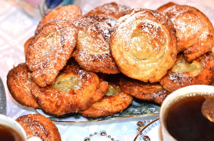 Пресные пышки к чаю