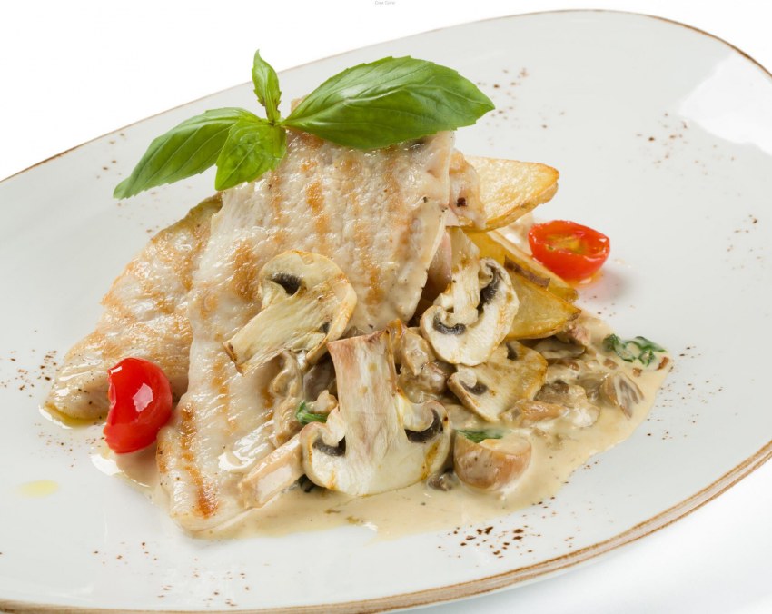 Паста тальятелле с курицей и грибами