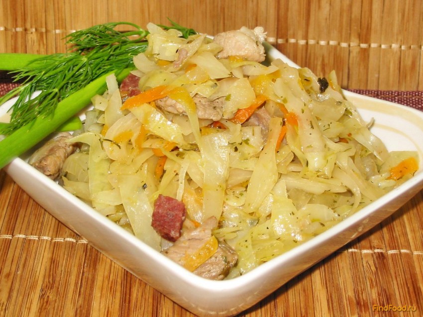 Свинина с капустой