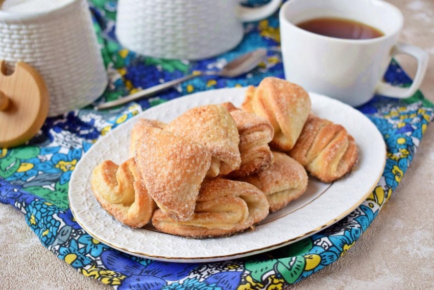 Творожные печеньки ушки