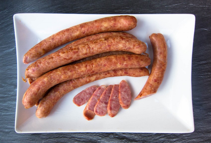 Колбаски куриные с зеленью