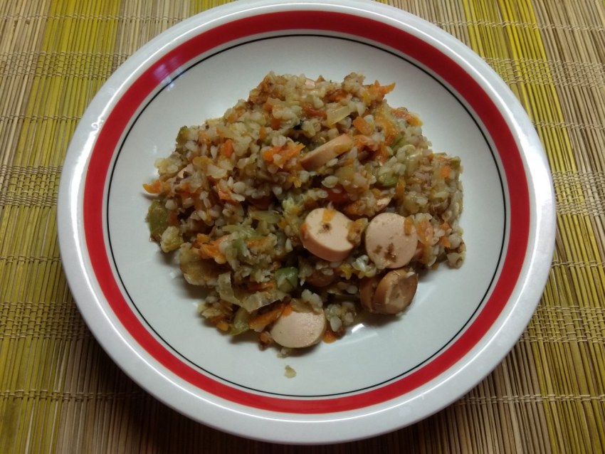 Гарнир гречка с грибами