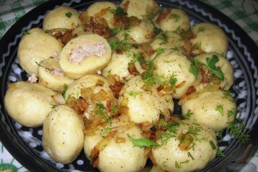 Белорусские клецки из картофеля
