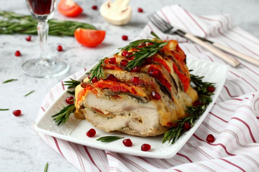 Грудка индейки с овощами