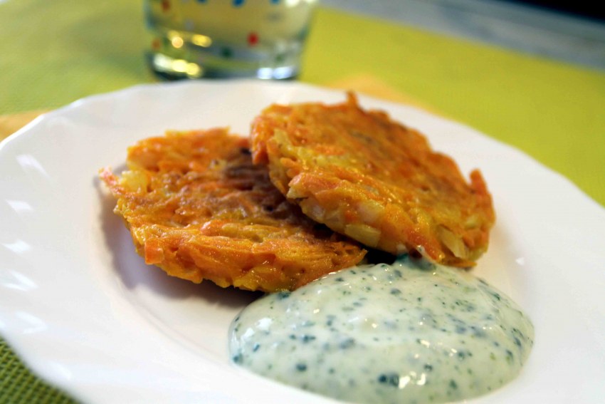 Оладьи из кабачков и моркови