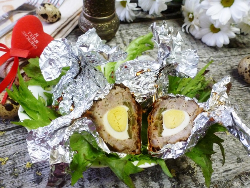 Шницель рубленый с яйцом