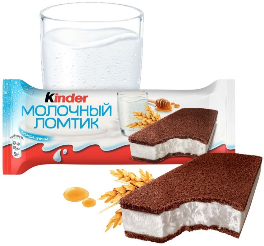 Пирожное Киндер молочный ломтик 28г БЗМЖ