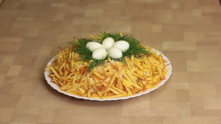 Гнездо глухаря с ветчиной