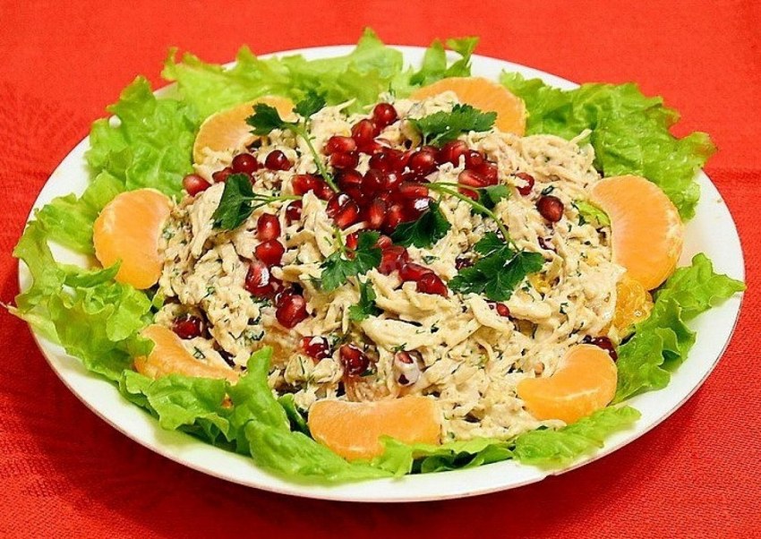 ПП салат с куриной грудкой
