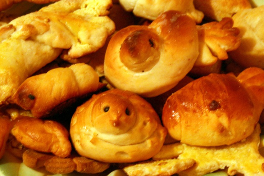 Птички из теста