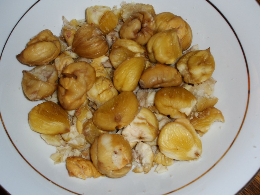 Вареные, жареные, тушеные блюда из каштанов