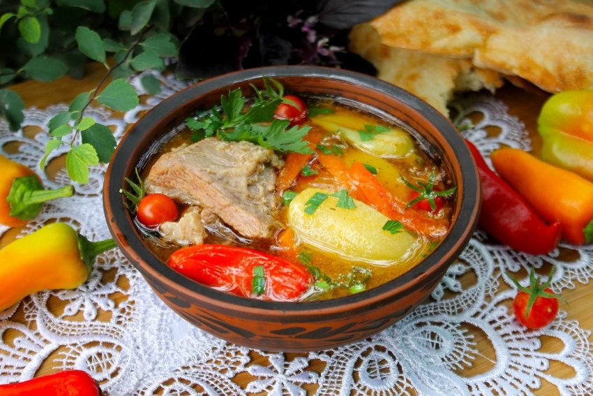 Шурпа с курицей