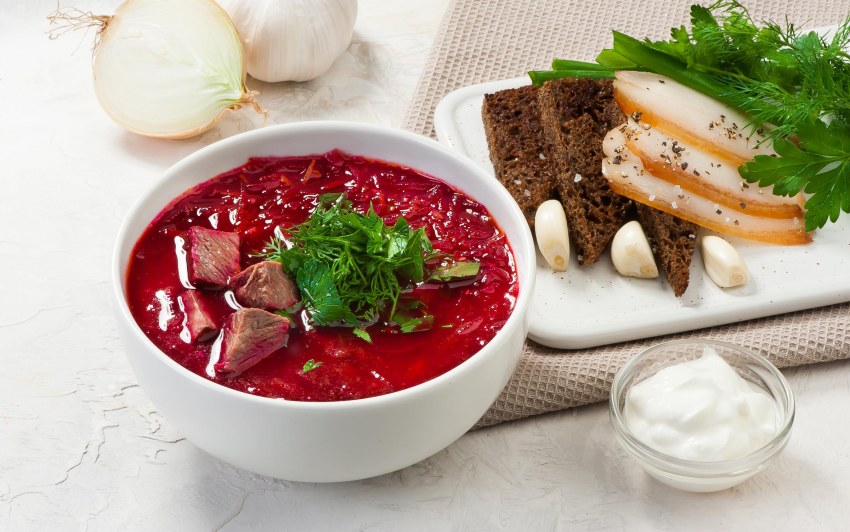 Борщ с говядиной