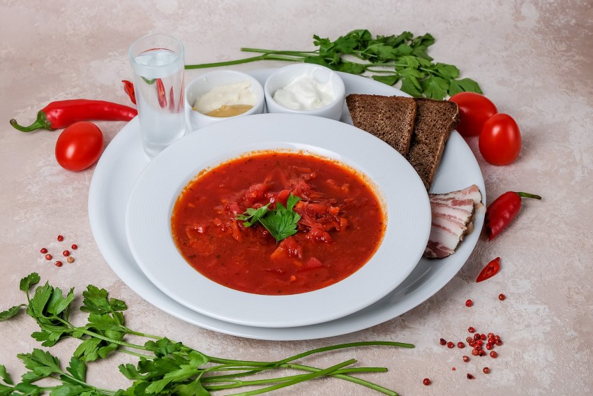 Борщ с говядиной