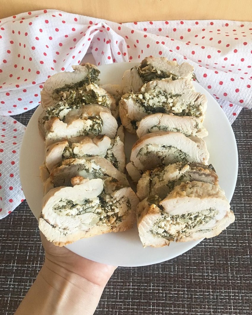 Рулетики с творожной начинкой