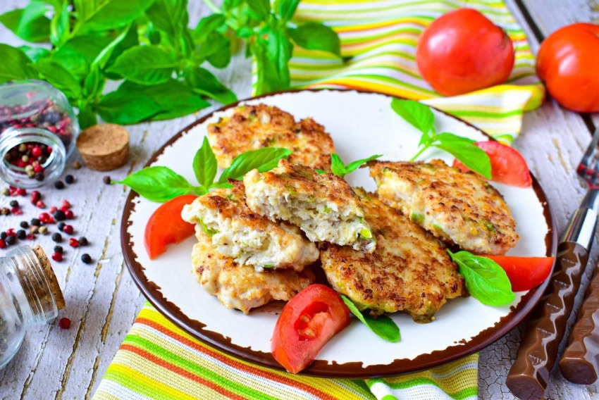 Оладьи из куриных желудков и легкого