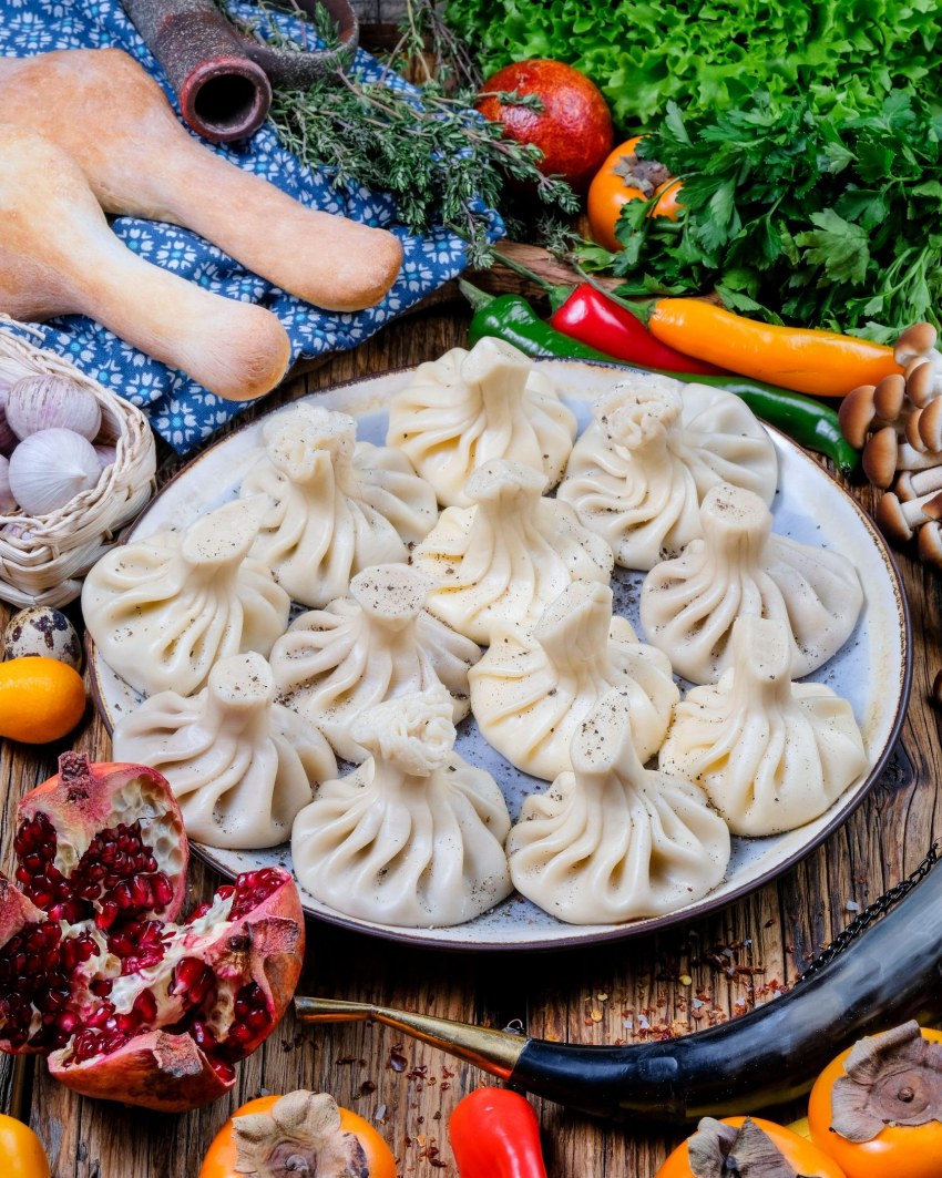 Хинкали с говядиной и свининой