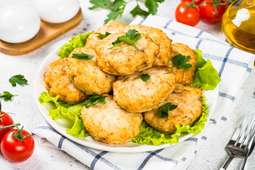 Куриные котлеты с овощами