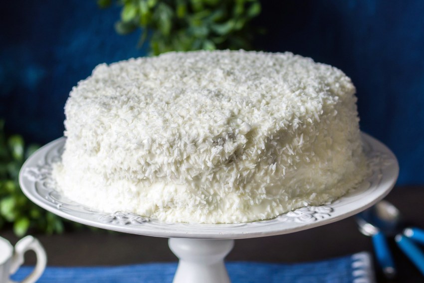 Творожный торт с кокосовой стружкой
