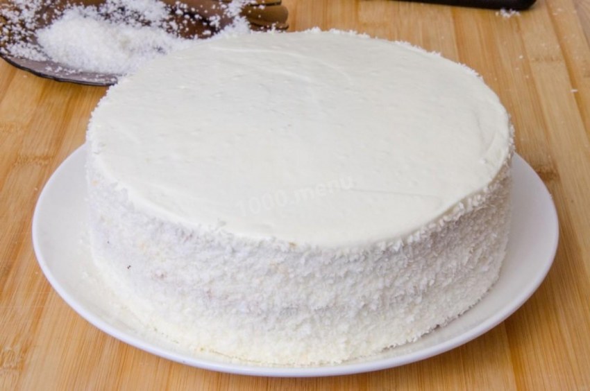 Торт Рафаэлло с кокосовой стружкой и миндалем